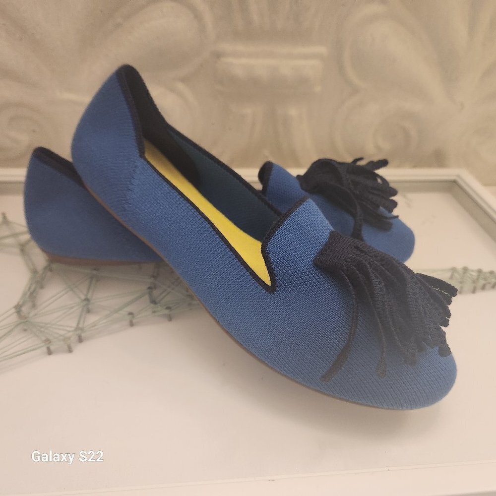 Rothy's Blue Tassel Flats